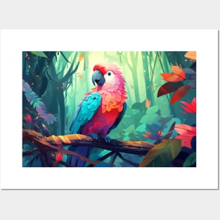 Parrot Bird Animal Jungle Nature Wilderness Posters and Art